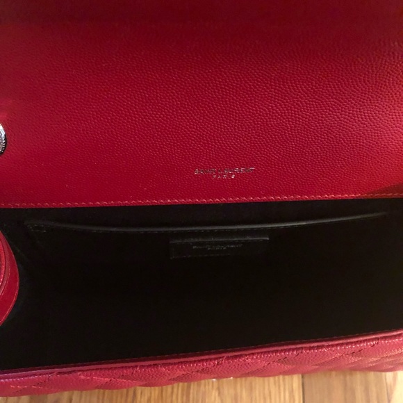 YSL Saint Laurent Red Leather Bag - Picture 4 of 4